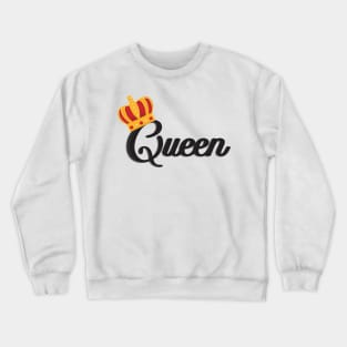 'Queen with Gold Crown' Awesome Costume Halloween Shirt Crewneck Sweatshirt